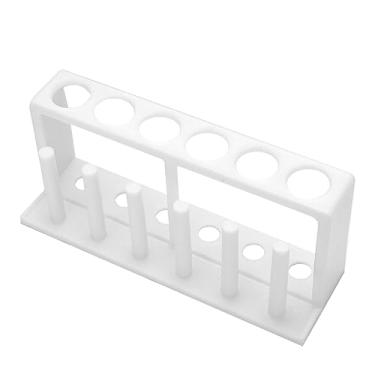 Imagem de SALALIS Suporte de Rack de Tubo de Ensaio de Plástico 6 Furos 6 Colunas Suprimentos de Laboratório para Tubos de Teste Resistência a Altas Temperaturas Adequado para Laboratório