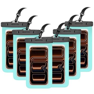 Imagem de Pacote com 6 bolsas para celular à prova d'água de 21,6 cm – Bolsa seca subaquática – Capa protetora transparente à prova d'água para iPhone 17 16 15 Pro Max Plus Samsung Galaxy S25 S24 Ultra Note