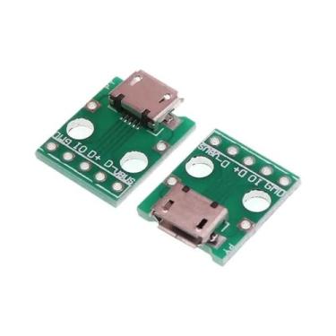 Imagem de Adaptador Conversor Micro Mini USB Fêmea/Macho Para Conector De Pinos 