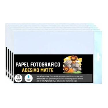 Imagem de Papel Fotográfico 130g Adesivo fosco Matte A4 210x297mm Cassmar 100 Fl