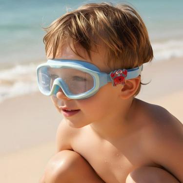 Imagem de Óculos De Natação Máscara Infantil Proteção Uv Nash Azul