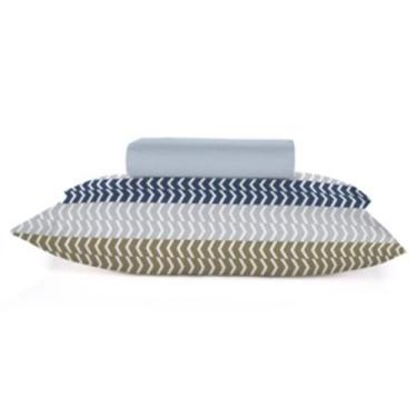 Imagem de Jogo de cama casal 3 peças teka crystal 100% algodão 120 fios, SERENUS