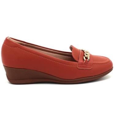 Imagem de Sapato Modare Anabela Napa Corrente Feminino 7392103, Conhaque, 36