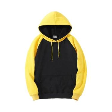 Imagem de Moletom Unissex Oversized De Fleece Quente Para Outono/Inverno Com Col