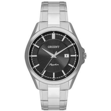 Imagem de Relógio Masculino Orient MBSS1455 Redondo Aço, Grafite