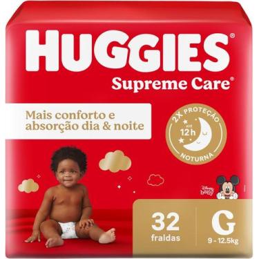 Imagem de Fraldas descartaveis huggies supreme care mega g c/32 und, G, 32