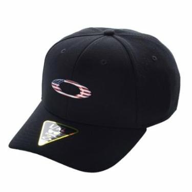 Imagem de Boné Masculino Oakley Tincan American Flag Preto-Masculino