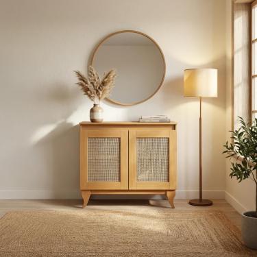 Imagem de Buffet Aparador Tela 2 Portas Madeira Deltan Imbuia