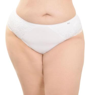 Imagem de Calcinha Plus Size Fio Dental Laterais em Renda Nayane Rodrigues, 48, 