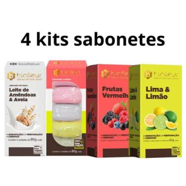 Imagem de Kit Biofleur Sabonete 4 Caixas c/5 Unidades Cada