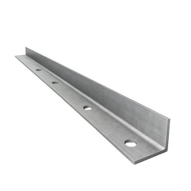 Imagem de Kit 4 Suportes Cantoneira em L 25 cm com Furos para Parafusar Zincado 