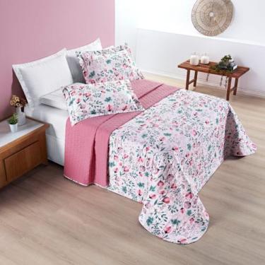 Imagem de Cobre Leito Casal 200 Fios Dupla Face Matelado com Aba Americana 03 Pe