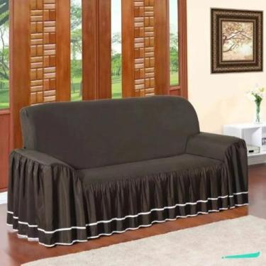 Imagem de Capa De Sofá 2 (Dois) Lugares Dalia Tecido Micro Percal Luxo Com Babad