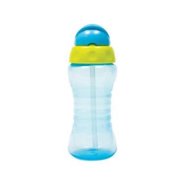 Imagem de Garrafinha Com Canudo Fresh Azul - Buba, 300ml, Azul e Verde