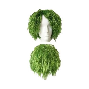 Imagem de Peruca Sintética Curta E Cacheada Laranja Para Cosplay De Anime E Fest