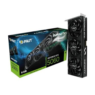 Imagem de Placa de Vídeo Geforce RTX 5060 Infinity 3 NE75060019P1-GB2063S 8GB GDDR7 128BITS PCI-E 5.0 Palit