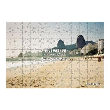 Imagem de Quebra-cabeça Viagem de Presente Rio de Janeiro 150 Peças de MDF com Ilustração Exclusiva Coleção Tea e Amor