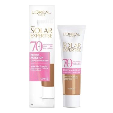 Imagem de Protetor Solar Facial Solar Expertise Efeito Make Up FPS 70 com Cobertura 12H Branco L'Oréal Paris