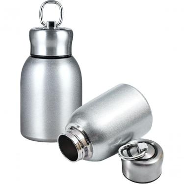 Imagem de Mini Garrafa Térmica Inox 300ml para Bebidas Quentes e Frias em Aço Inoxidável 304 com...