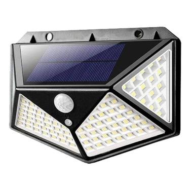 Imagem de Luminária Solar Parede 100 Led Sensor Presença 3 Funções