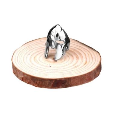 Imagem de Anel Masculino De Aço Inoxidável Com Capacete Espartano, Joia De Festa