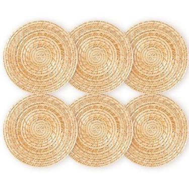 Imagem de Kit 6 Un Sousplat De Cha Redondo Natural Palha 25Cm Rafimex