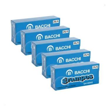 Imagem de Grampo 26/6 Galvanizado Kit 5 Caixas Com 5000 Grampos Bacchi