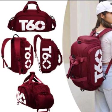 Imagem de Bolsa Vermelha Academia Grande Impermeável Porta Tênis Academia Em Est