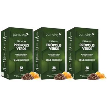 Imagem de 3x Premium Própolis Verde Lançamento 60 Caps Pura Vida