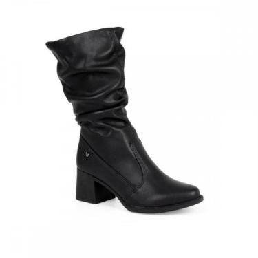 Imagem de Bota Mississipi J0831 Cano Sanfona Salto Bloco Feminino, Preto, 36