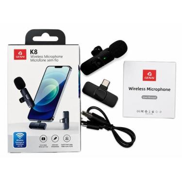 Imagem de Microfone sem fio K8 Wireless Microphone Entrada Tipo C - Genai