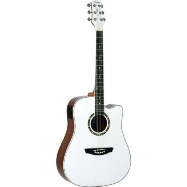 Imagem de Violão Eletroacústico Aço CD40 Folk com Cutaway White Sparkle com Pré SE-50 Strinberg