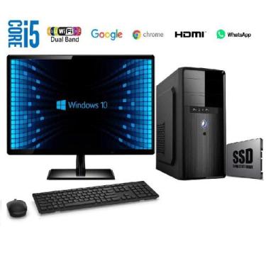 Imagem de Computador Completo Intel Core i5 8GB SSD 240GB Windows 10 Wifi Monito