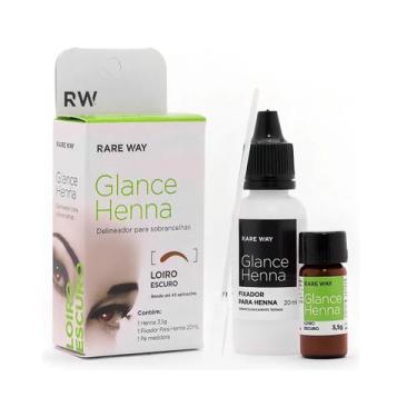 Imagem de Henna em Pó Glance Rare Way Sobrancelha 3,5g, Loiro Escuro