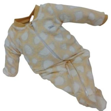 Imagem de Macacão Pelo Luxo Bebê Unissex Paraiso Bordado Inverno 14530, Amarelo,