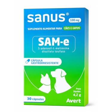 Imagem de Sanus 100 Mg 30 Cápsulas Cães E Gatos - Avert
