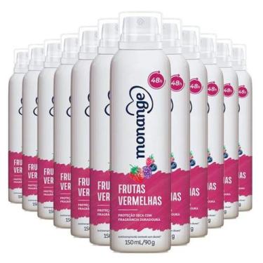 Imagem de Kit Desodorante Aerosol Monange Frutas Vermelhas 90g - 12 Unidades