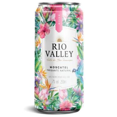 Imagem de Frisante Rosé Rio Valley em Lata  Refrescância, Praticidade e Sabor