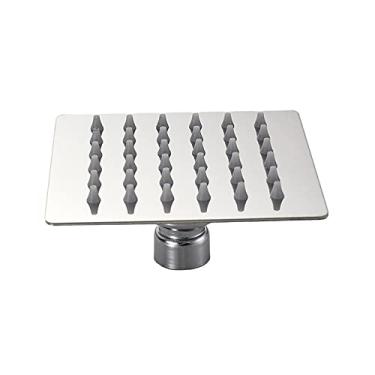 Imagem de Chuveiros tipo cascata ultrafinos de aço inoxidável de 8 polegadas. Chuveiros tipo chuva de alta pressão (prata), prata