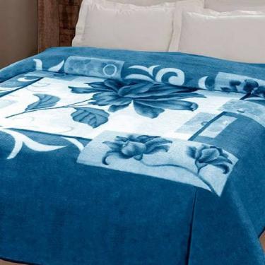 Imagem de Cobertor Casal Kyor Malbec Azul 1,80x2,20m Jolitex Bom Preço