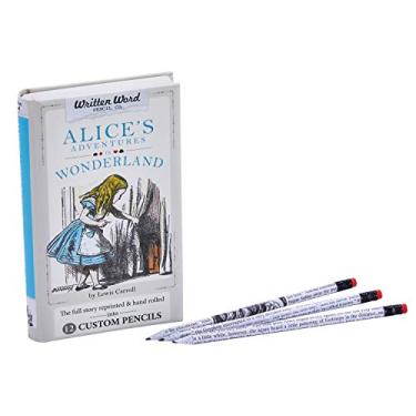 Imagem de Lápis de História Clássica da Written Word Pencil Co. Pacote com 12, Alice no País das Maravilhas