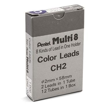 Imagem de Pentel Refil de grafite para lápis de cor Arts 8, azul, 24 peças de chumbo (CH2-C)