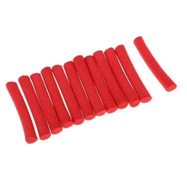 Imagem de #N/A 12 pçs carpa pesca espuma vara cilindro flutuador DIY materiais gancho zig alinhadores - vermelho