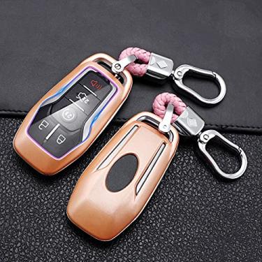 Imagem de CSHU Porta-chaves do carro capa porta-chaves porta-chaves, adequado para Ford Fusion Mondeo Mustang F150 Explorer Edge 2015 2016 2017 2018,3