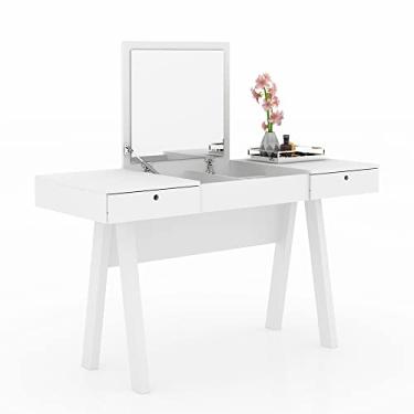 Imagem de Penteadeira para Quarto Decorativa PE2002 MPD Branco G69 - Gran Belo