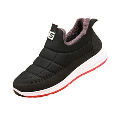Imagem de Legou Casual sapatos redondos de algodão do dedo do pé homens e mulheres com o mesmo parágrafo Preto male 39