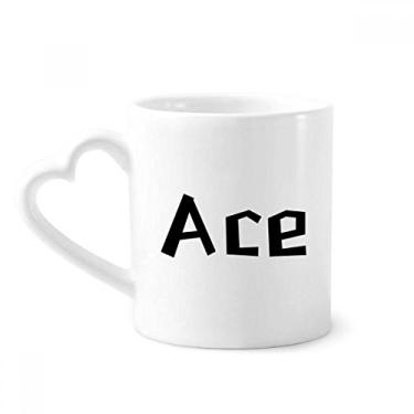 Imagem de Caneca Ace de café cerâmica copo de coração de vidro