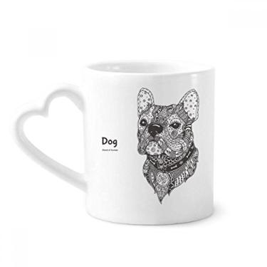 Imagem de Caneca Paint Run Dog Friend Company de café cerâmica copo de coração de vidro