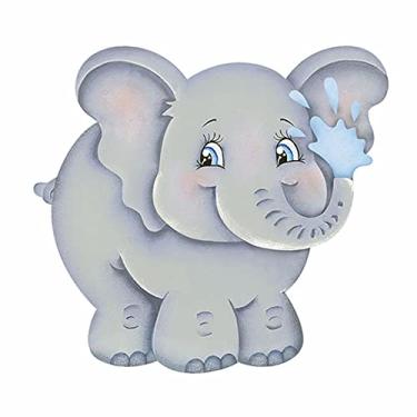Imagem de Aplique MDF e Papel Litoarte 8 cm - Modelo APM8-812 Elefante