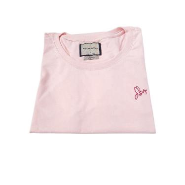 Imagem de Camiseta lisa casual feminina rosa bebê coleção beija-flor